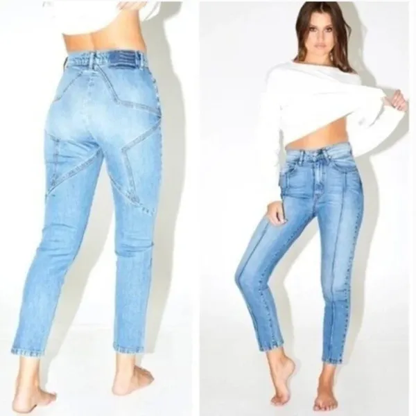 Revice Denim NWT Venus Crop in LightYear wash Star jeans - Image 2