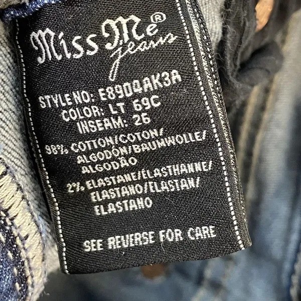 Miss Me Jeans‎ Women's Size 26 signature ankle skinny Denim Embellished Pockets - Image 10