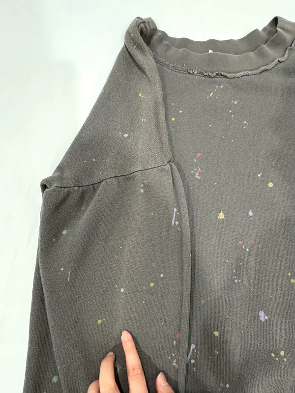 Free People FP Movement Grey Splatter Paint Sweatshirt - Image 7
