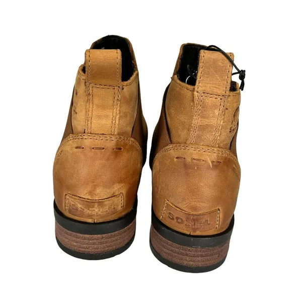 SOREL Emelie Chelsea Boots Waterproof Camel Brown‎ Leather Women’s Size 10 - Image 5