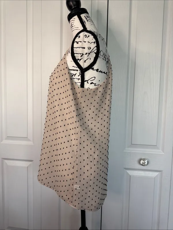 New York & Company Beige Polka Dot Cami Top - Image 2