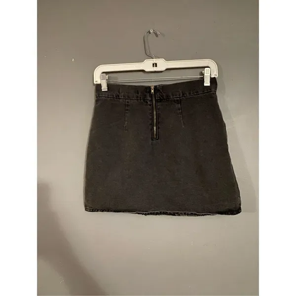 Forever 21 Black Denim Mini Skirt Size Small - Image 2
