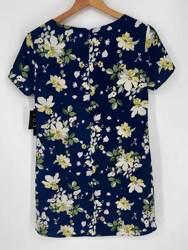Lulus Floriana Navy Blue Floral Print Shift Dress Women’s Size Small New w/ tag! - Image 8