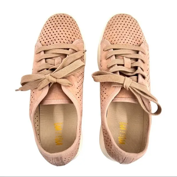 Mi.iM Dusty Rose Milo Perforated Vegan Suede Sneakers Size 10 - Image 4