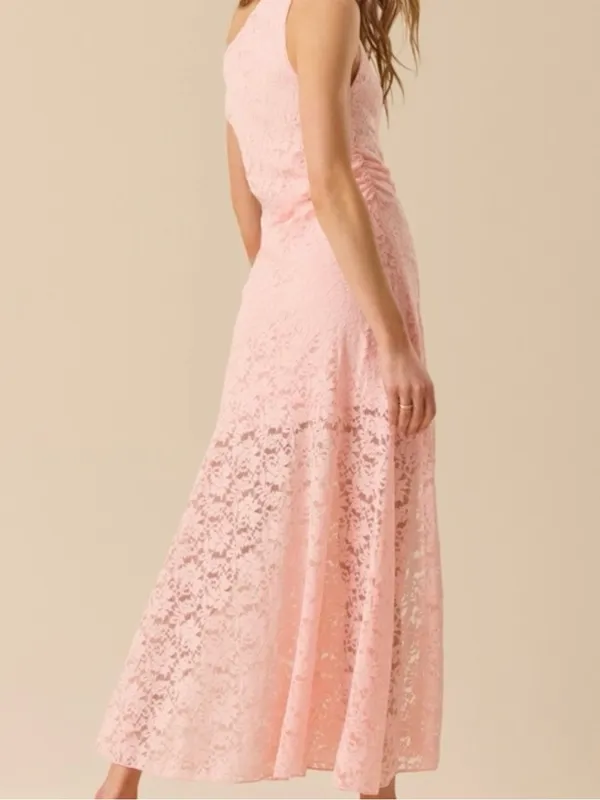 NEW Altar’d State Light Pink / Peachy Floral Lace Maxi Dress Size Medium NWT - Image 2