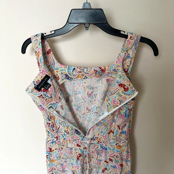 Harold's Dress 4 Sleeveless Shift Midi Paisley Summer Whimsy Pastels Twee Retro - Image 6
