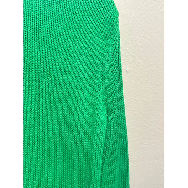 Lauren‎ Ralph Lauren Green Knit Sweater Womens Large Cotton Crewneck - Image 5