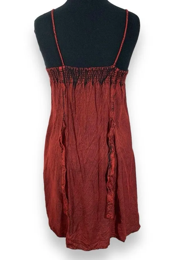 Vintage Step In Style Red & Black Embroidered Dress - Image 14