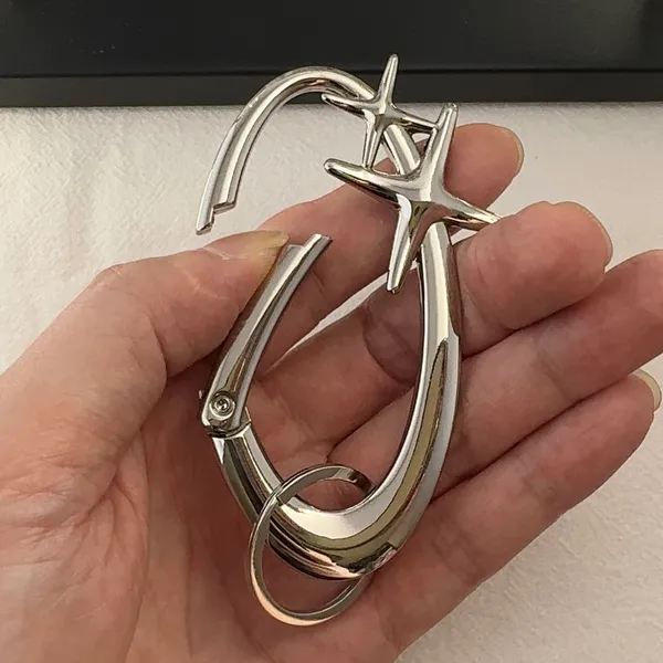 Star Car Keychain for Men Women Oval Design Carabiner Keychain Bag Charm - Image 6