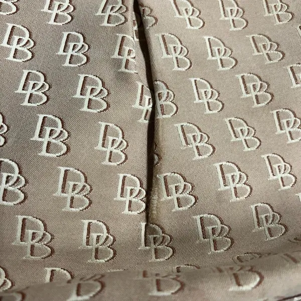 Dooney & Bourke Signature Monogram Luisa Shoulder Bag Leather Trim Brown - Image 4