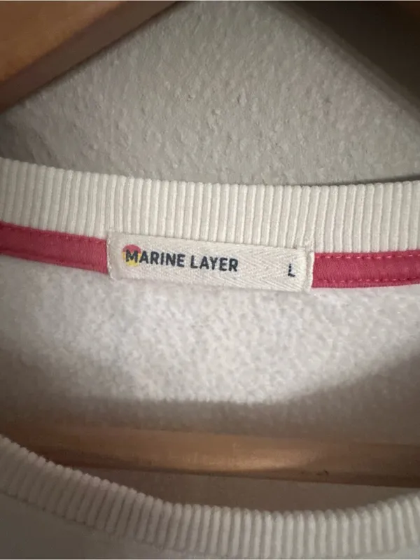 MARINE LAYER Anytime Rainbow Stripe Sweatshirt - Image 4