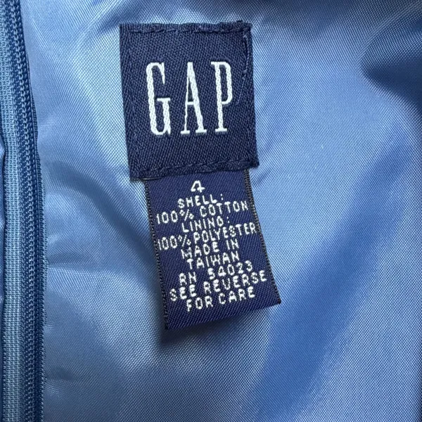 Gap Blue Denim Shift Dress Womens 4 Square Neck Sleeveless‎ Mini Cotton Coastal - Image 3