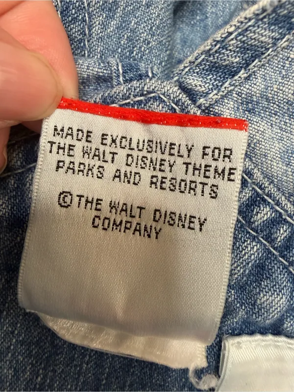 Vintage 90’s 1990’s Mickey Inc Disney Denim Short Overalls size Medium Women’s - Image 5