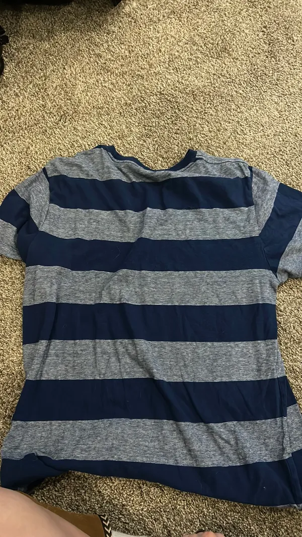Old Navy Shirt Striped Navy Blue M - Image 3