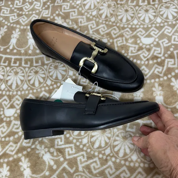A New Day Black Loafers with Gold Accent - Image 2