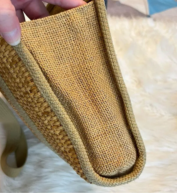 Vintage Woven Purse Shoulder Bag Zipper Closure Made in Taiwan Boho Minimalist - Image 10