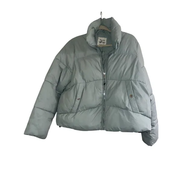 ✨Maralyn & Me Juniors' Cropped Puffer Teal Sz XL Coat✨ - Image 3