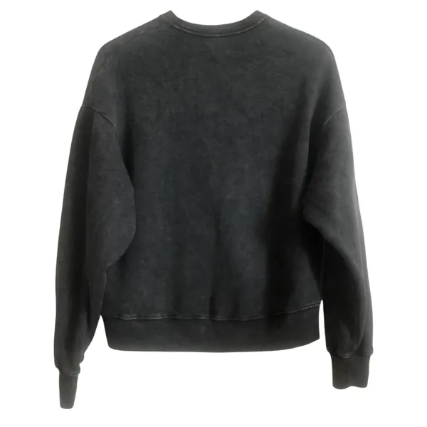 Hollister Dark Heather Gray Crew Neck Long Sleeve Fleece Pullover Sweater Small - Image 2