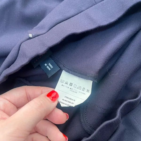 Max Mara‎ leisure navy blue wide leg pants size medium - Image 4