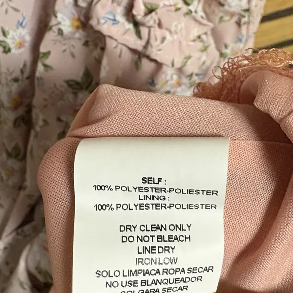 Arula Pale Pink Floral‎ Tiered Dress Size X-10/12 - Image 8