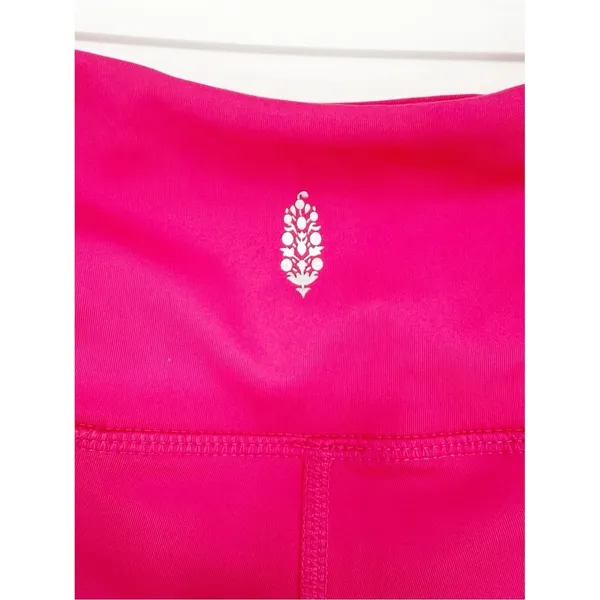 Free People Movement Breath Easy Cropped‎ Leggings Women's Size L Pink - Image 6