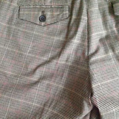 Gap Vintage Y2K Stretch Glen Plaid Flare Cuffed Trousers - Sz 6 - Image 5
