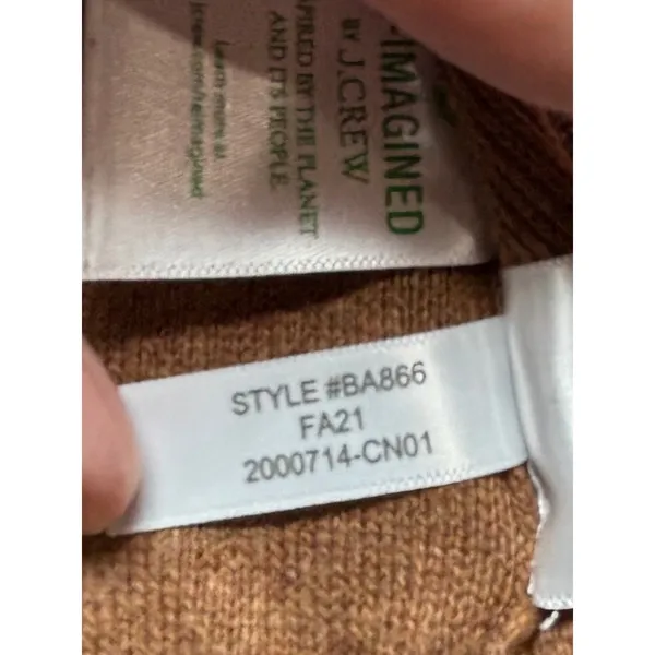 J.Crew Camel Open Front Cardigan Size‎ XS Longline Knit Coatigan Tan Brown - Image 10