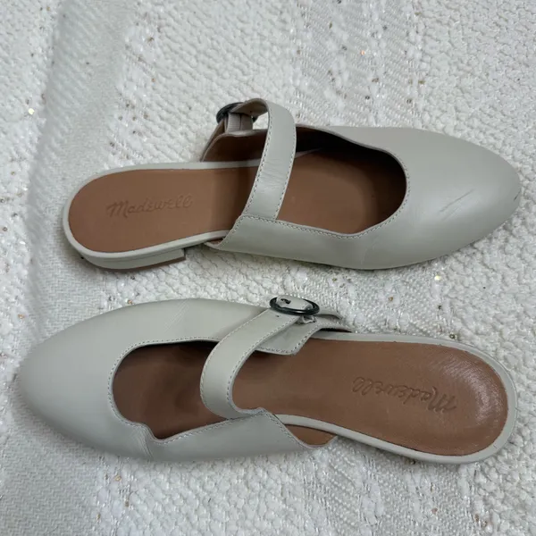 Madewell The Kinley Mary Jane Mule in Ivory Cream Size 9.5 - Image 6