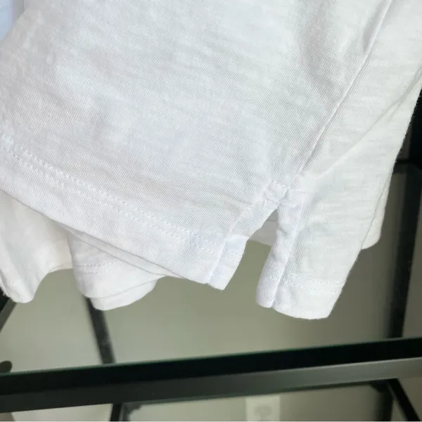 Madewell Long Sleeve Slub Tee with Smocked Cuff - Image 4