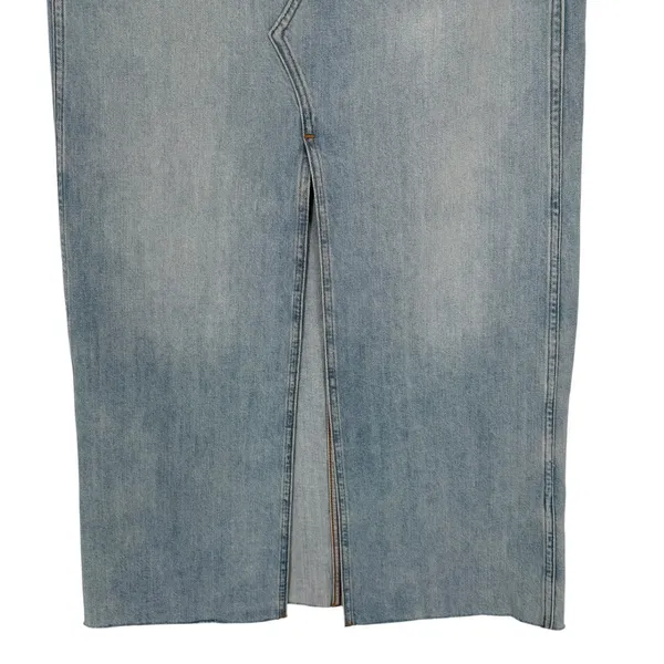 NWT Madewell Women's Rilee Denim Midi Skirt Front Slit Light Wash Blue Size 25‎ - Image 9