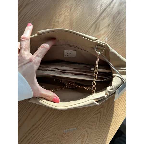 New Women’s A New Day Faux Suede Look Handbag 👜 Purse Snap Closure 7”x13.5”x7” - Image 9