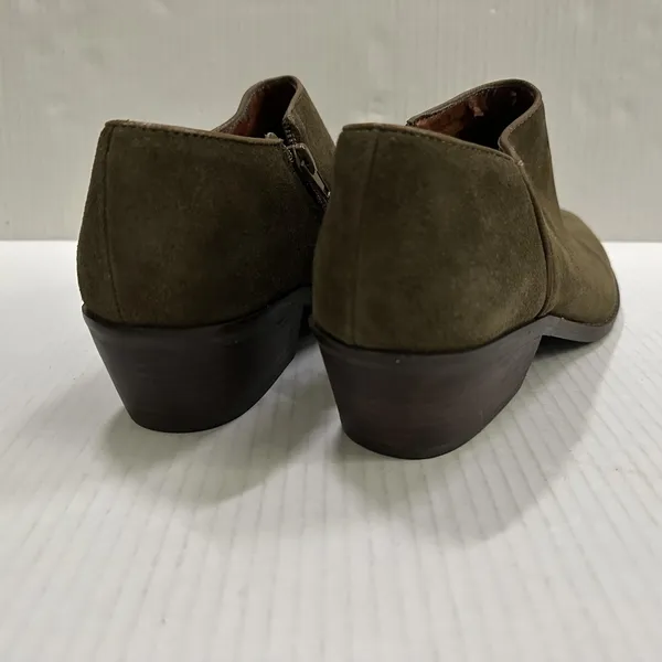 Lucky Brand Suede Bootie‎ Boots Womens 9 Green Ankle Zip Low Block Heel - Image 3