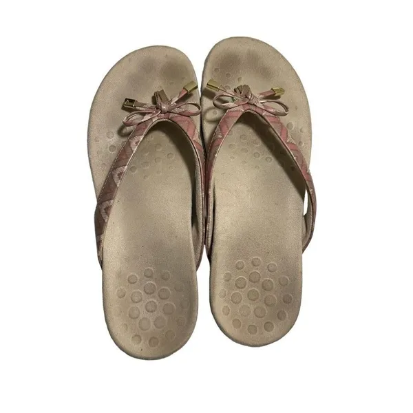Vionic Bella II Women's Size 9 Pink‎ Geometric Slip On Slide Flip-Flop Sandals - Image 9