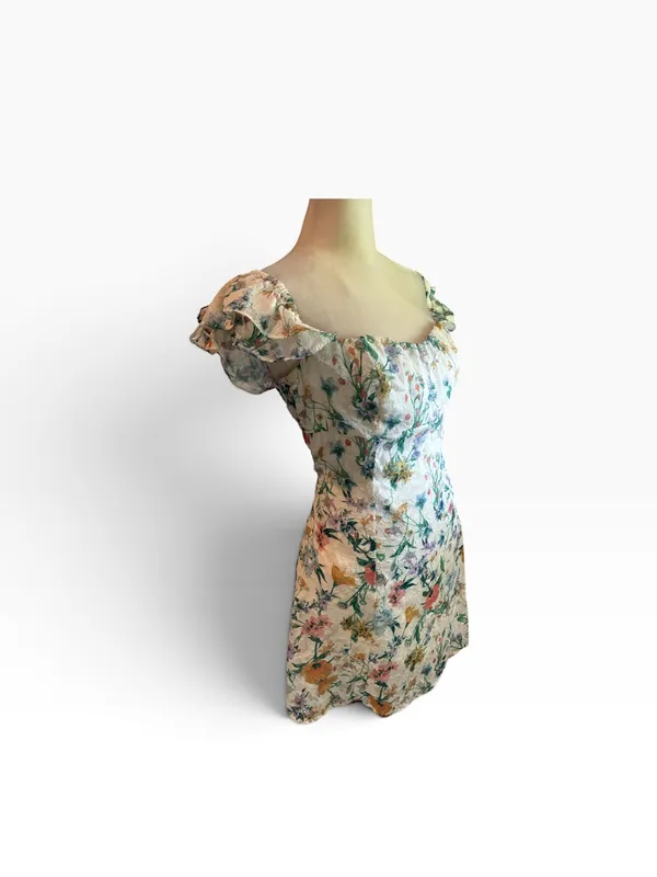 wild fable Strapless Floral Sundress in White with Pastel Print BRAND NEW - Image 7
