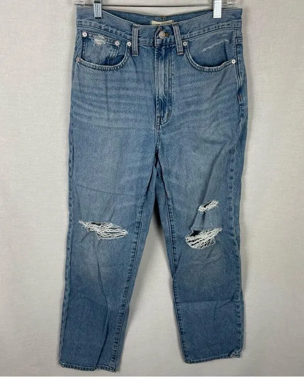 Madewell The Perfect Vintage Straight Distressed Rigid High Rise Jean - Image 2