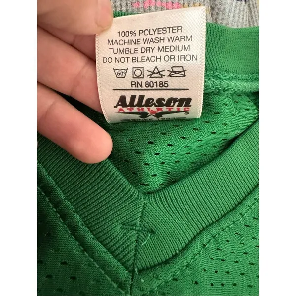 Athletic Works Alleson Athletic Green Mesh Football Jersey | Youth L/XL Fits Women’s Small - Image 5