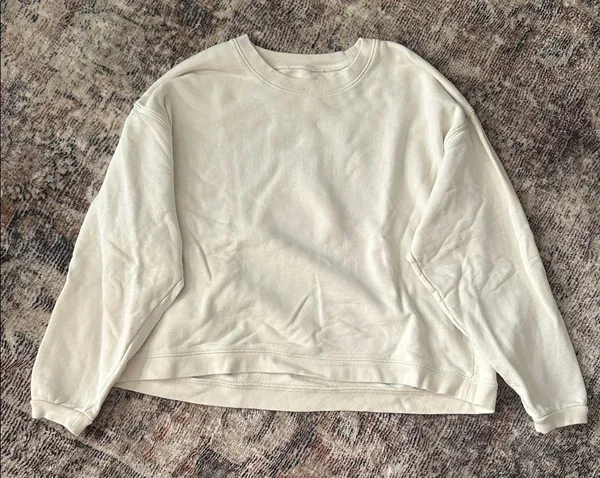 Madewell (Re)sourced Cotton Swing Sweatshirt, antique cream - Image 3