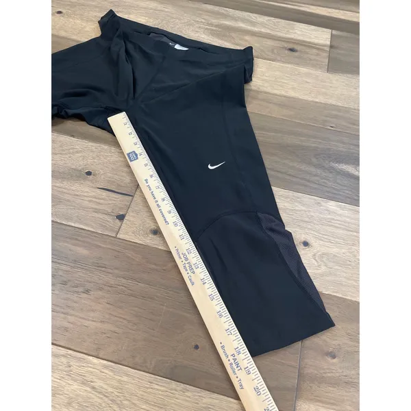 Nike Leggings Black Capri Dri‑Fit Hidden Tie Waist Size M - Image 6