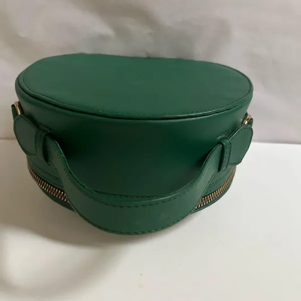 Breakfast Friend Green Designer Circle Bag with Colorful Graphics - Image 2