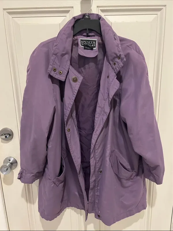 Women’s Lavender Trench Coat - Casual Lightweight Jacket - Image 4