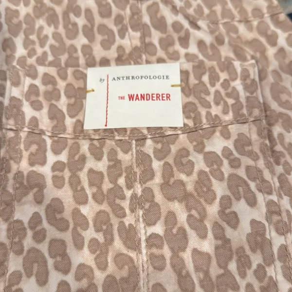 Anthropologie mushroomcore Cheetah Leopard Animal Print Wanderer Pants 26 - Image 8