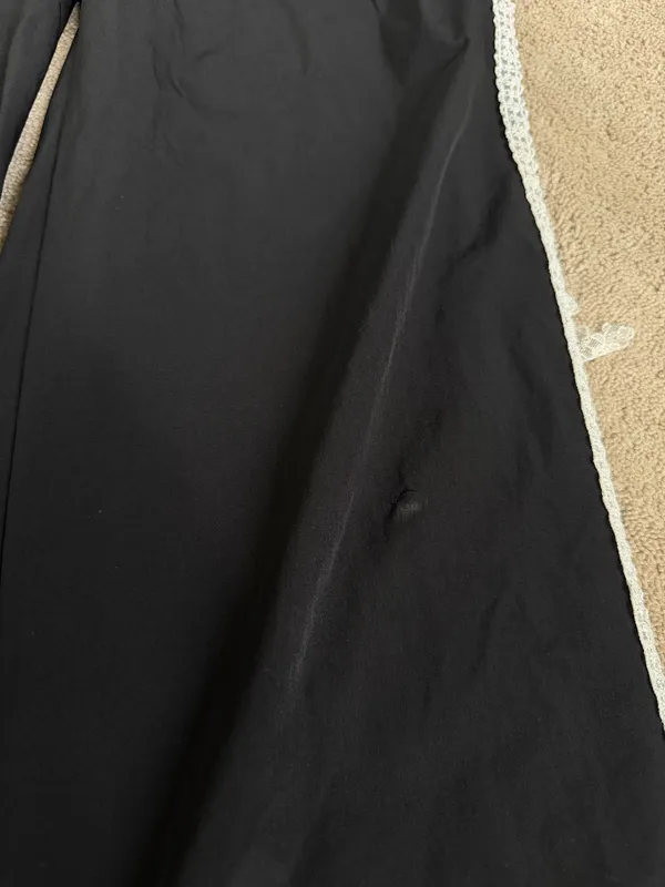 Free Haven Black Wide Leg Lace Trim Pants Size M - Image 4