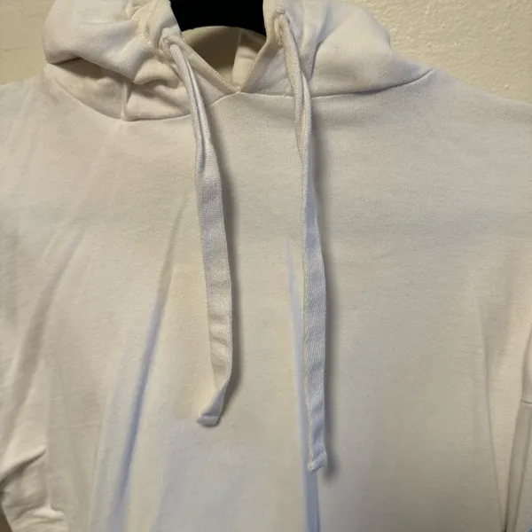 White Hoodie with Blue Accents - Image 6