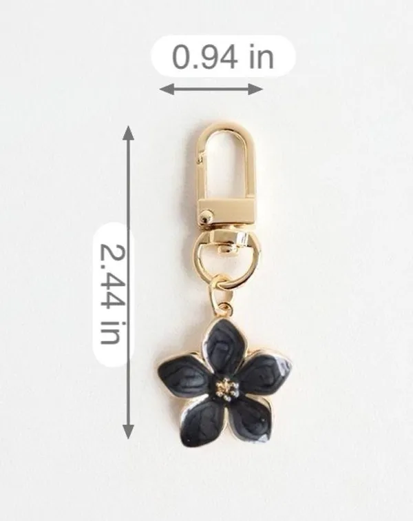 Daisy 1pc Flower Keychain Elegant Alloy Keyring Hanging Pendant Bag Char… - Image 2