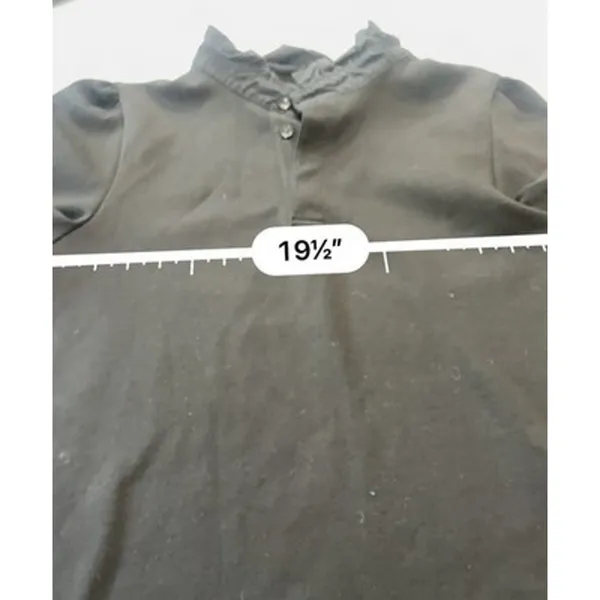 Tuckernuck Pomander Place Black Charlotte Terry Ruffle Collar Shirt Dress Medium - Image 11