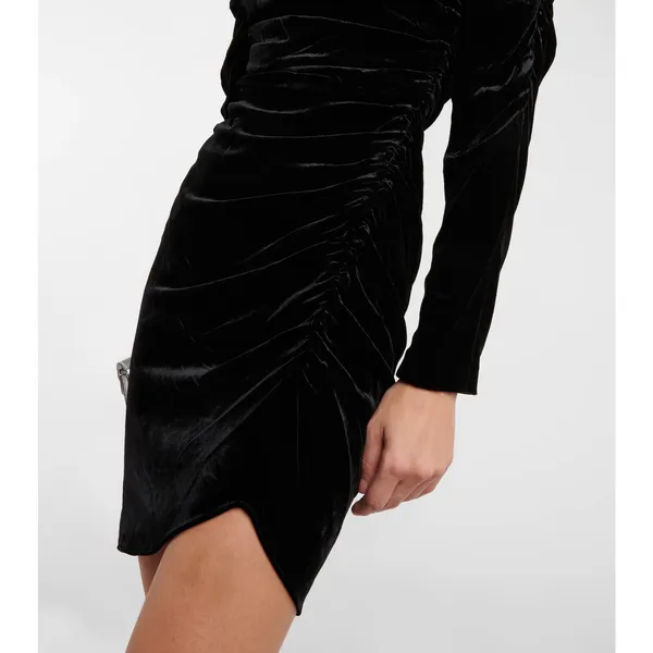 Veronica Beard Toki Black Velvet Long Sleeve Mini Dress Women’s Size 4 - Image 4