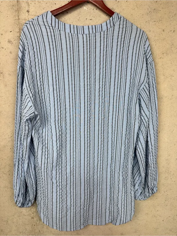 Free People Rhythm of the Night Striped Oversized Tunic Top Beachy Flowy Size XS - Image 3