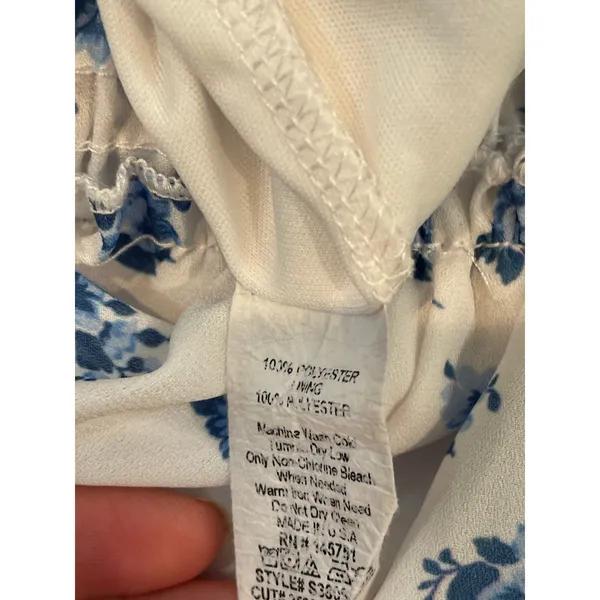 Altar’d State Skirt White Blue Floral Flowy Size L - Image 5