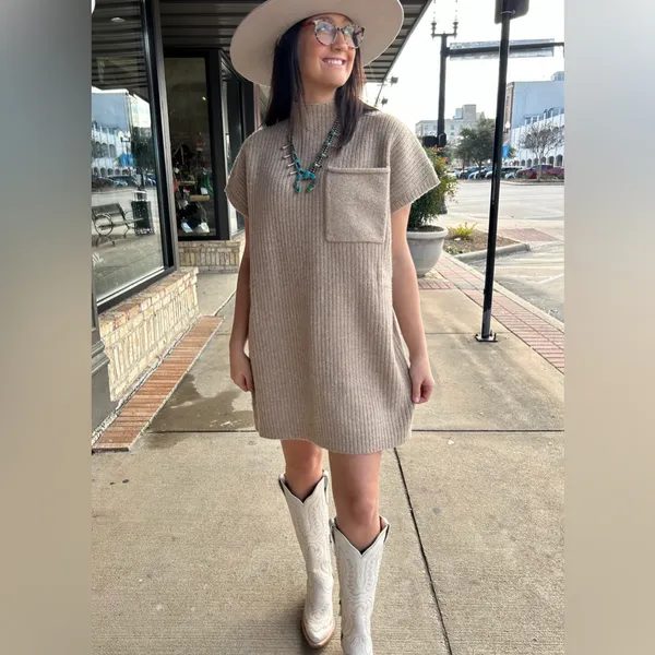 Entro Sweater Dress with Pocket Sz Medium - Image 2