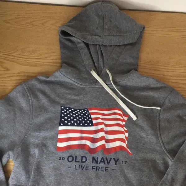 Womens Patriotic Old Navy Sweatshirt Hoodie Small - Image 3